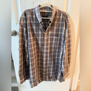 Burberry London Men's Plaid Button-Down Shirt 3XL